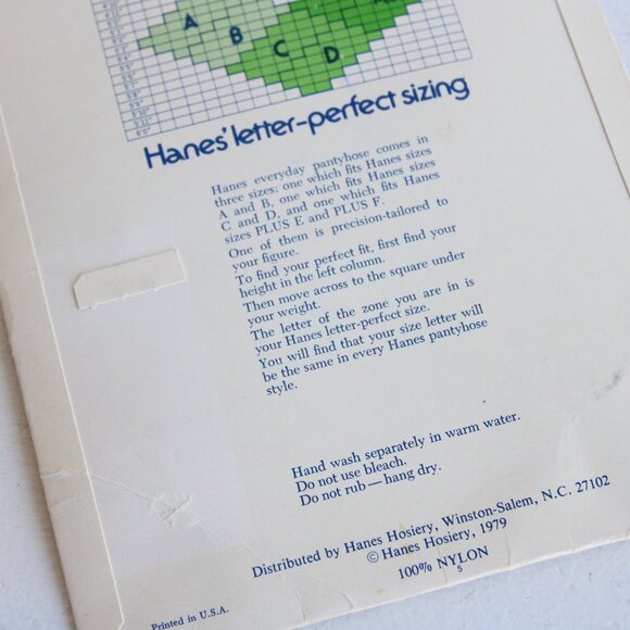 Vintage 1980s 1990s Pantyhose, New NOS, Hanes Navy, Size A-B, Sheer Stretch - Picture 4 of 10